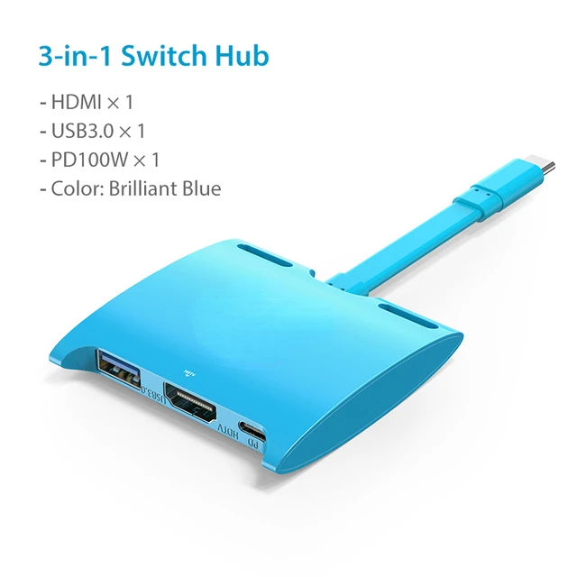 

New Fashion Dock Hub For Nintendo dock station to 4K HDMI Docking Station USB 3.0 PD Charging Docking for Macbook Pro type c hub