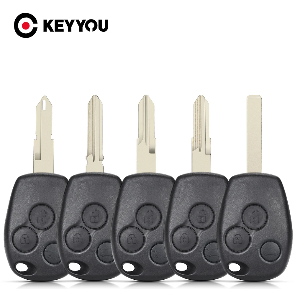 Фото Корпус для дистанционного ключа KEYYOU (пустой) для Renault Megan, Modus, Clio, Kangoo, Logan, Sandero, Duster, для автосигнализации, 2/3 кнопки, BNT №2