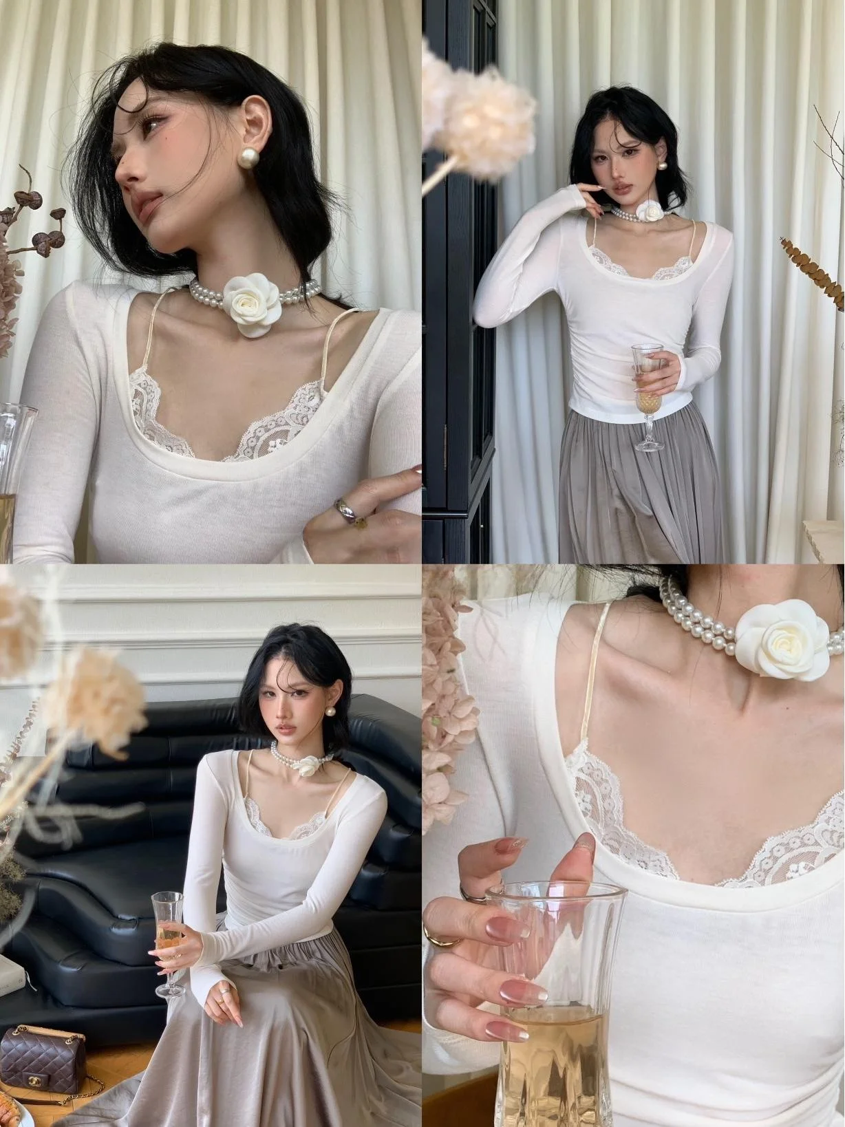 50 00 кг Женская футболка больших размеров Pure Desire Sle на бретельках с длинными