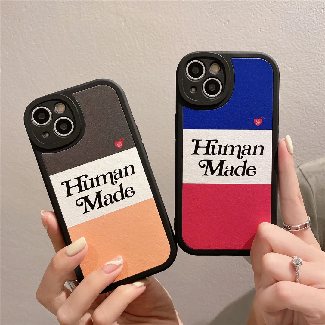 Чехол для телефона Luxury Brand NIGO HUMAN MADE LOVE из кожи для iPhone 13 12 11 14 Pro Max Plus X XS Xr в японском стиле.
