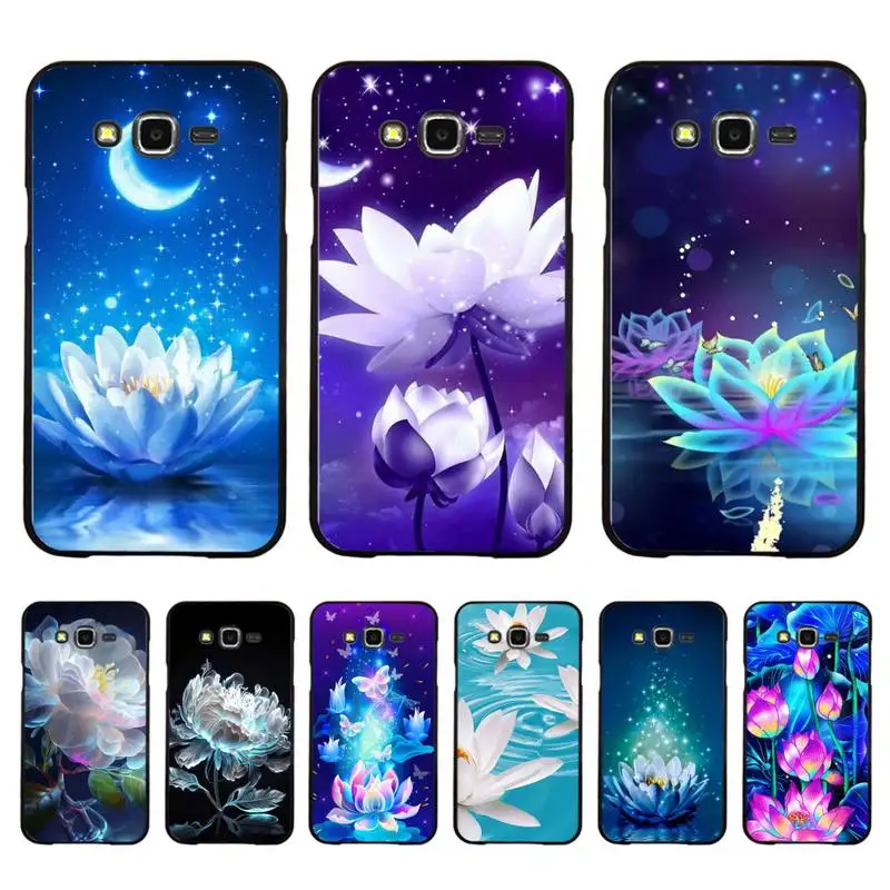 

RuiCaiCa Lotus Flowers Phone Case For Samsung Galaxy J 4plus J6 J5 J72016 J7prime cover for J7Core J6plus Back Coque