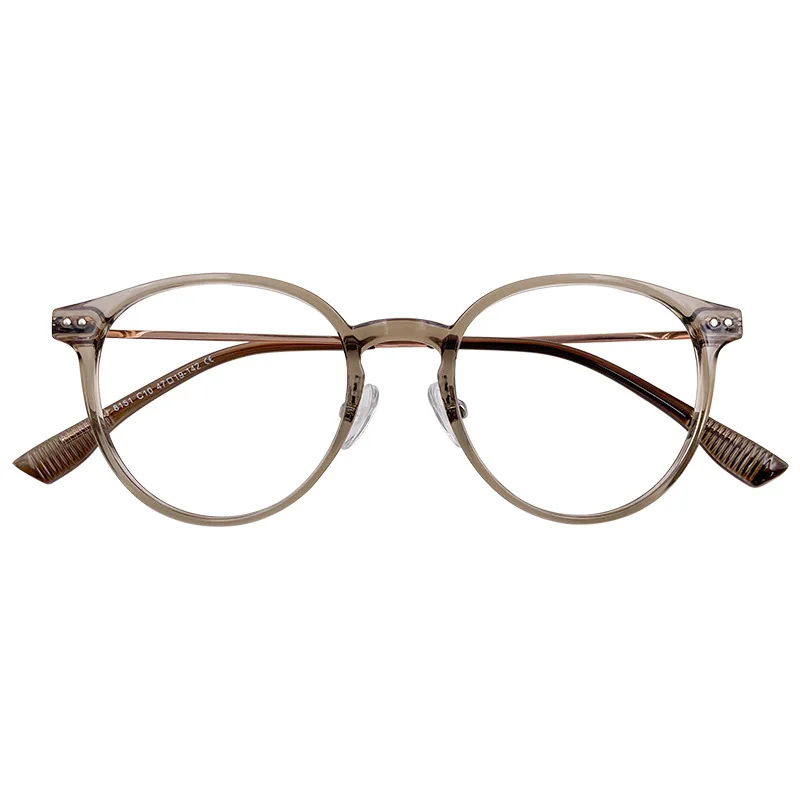 Оптические очки по рецепту женские модные круглые в стиле ретро ультра тонкие