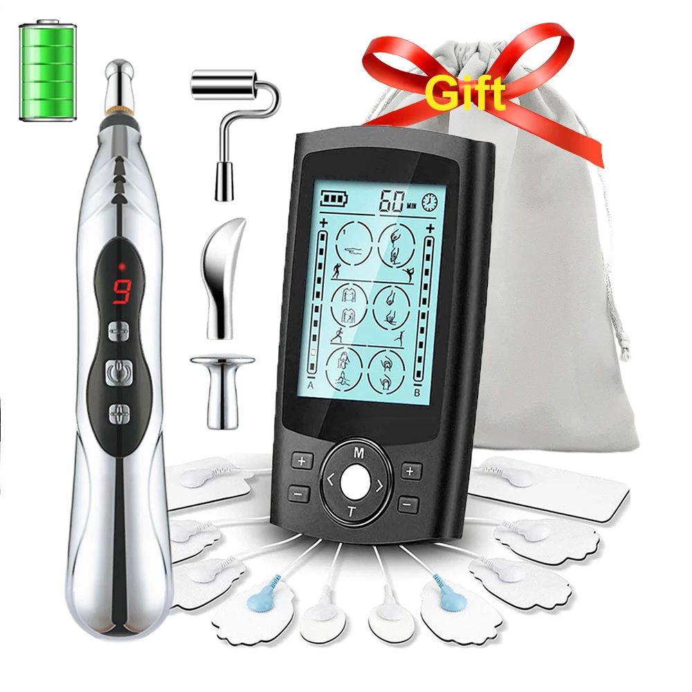 

Tens EMS Muscle Stimulation Tens Fisioterapia Portatil Recarregavel Electric Acupuncture Pulse Massager Pen Body Massage Machine
