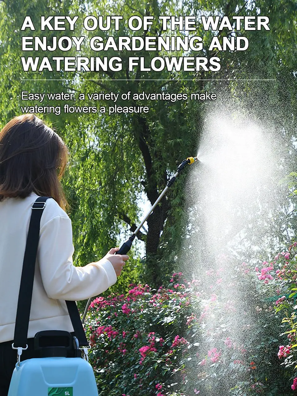 5L Electric Sprayer Knapsack Hands Free Electric Sprinkler Sanitizing Sprayer Garden Atomization Watering Bottle Irrigation