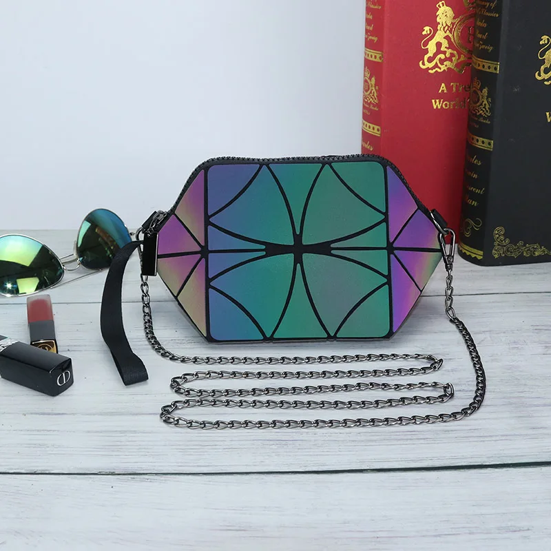 

Colorful Triangle Rhombu Women Shoulder Chian Portable Luxury Brand Unisex Summer New Student Makeup Fashion Designer Clutch Bag