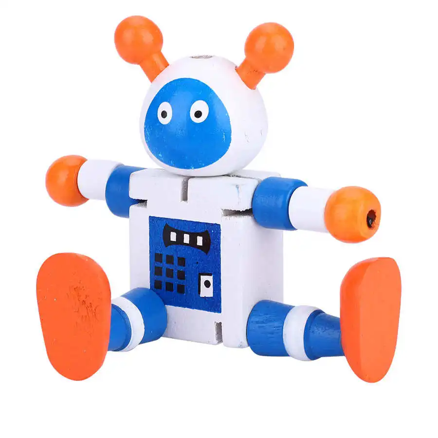 Новинка деревянная игрушка-робот обучающая красочная игрушка для детей