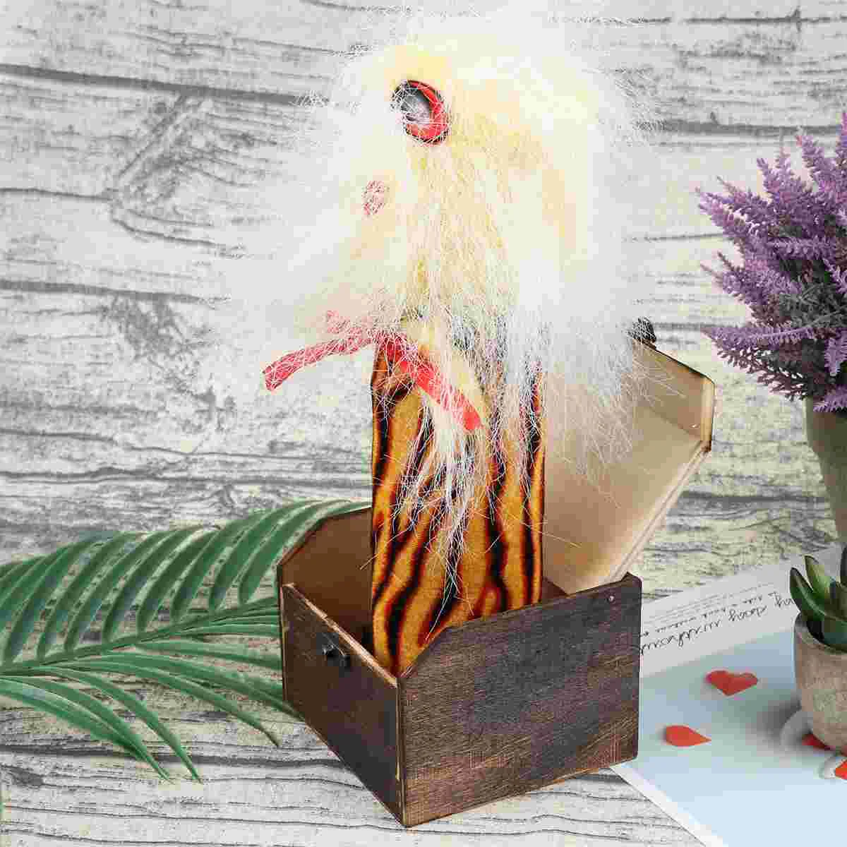 

Halloween Trick Toys Box Wooden Prank Toy Treat Scare Favorite Joke Tricky Party Prop