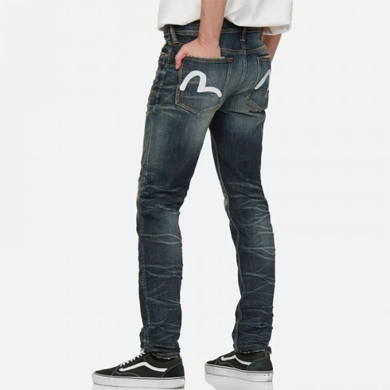 

Retro Japan Style 2021 New Y2k Men's small Seagull Print Jeans High Quality Jeans Hip Hop Long Straight Jeans