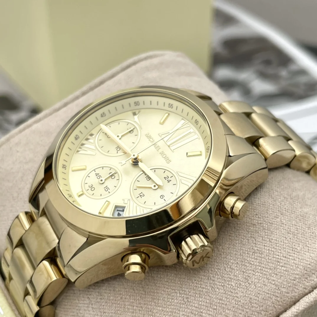 Фото Новые женские кварцевые часы Michael Kors из нержавеющей стали MK-5798, роскошный дизайн, водонепроницаемые наручные часы, высокое качество, изысканный подарок для женщин №2