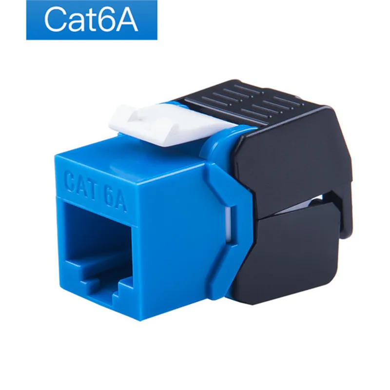 Разъем 10G RJ45 Cat6a Keystone Ethernet Jack Cat 6a штекер с позолоченными контактами кабель 23-26AWG 15u |