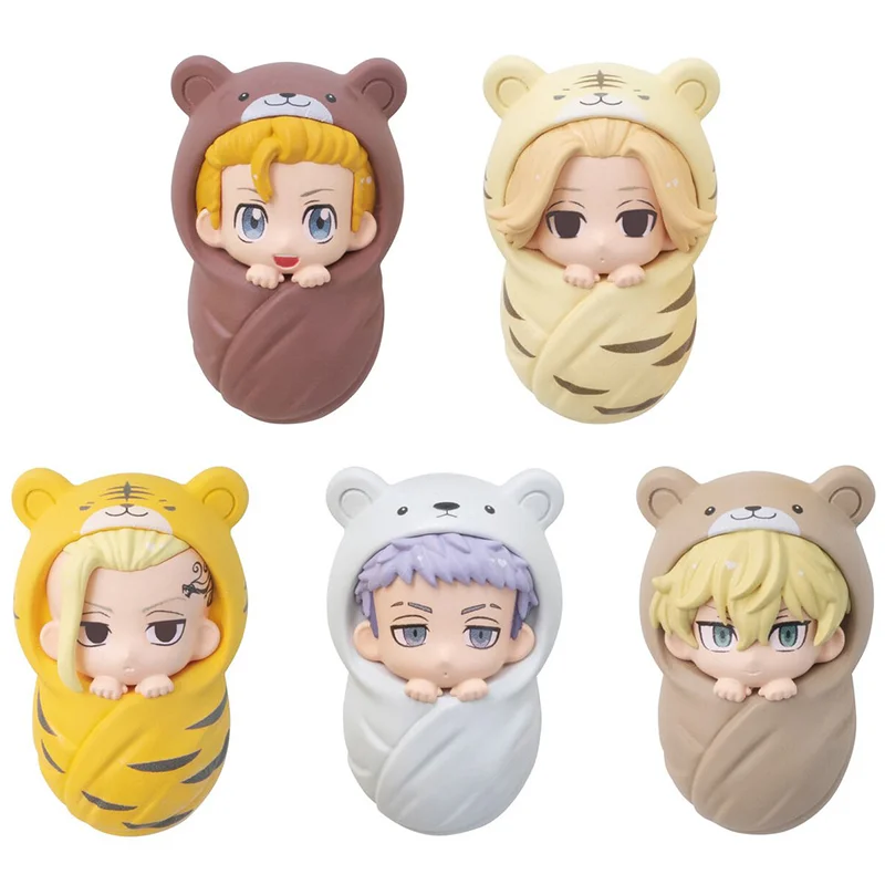 

В наличии Оригинальные подлинные Токийские майки BANDAI, Мстители, ребенок в пеленальной одежде, версия Q, мини-экшн-фигурки из ПВХ, модель аниме