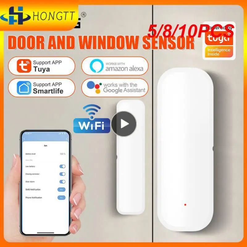 

5/8/10PCS Smart Life Open/closed Detectors Independent Magnetic Smart Door Open/closed Detectors Smart Life App