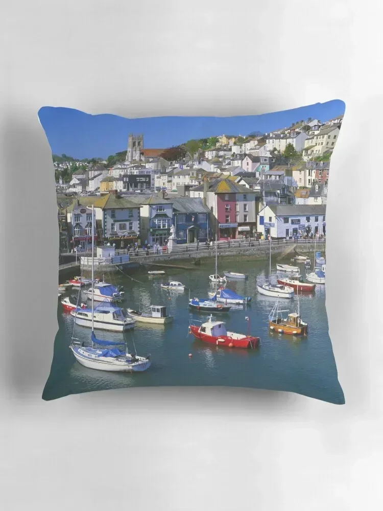 Декоративная подушка Brixham Harbour аниме для девочек Новый год Рождество наволочка