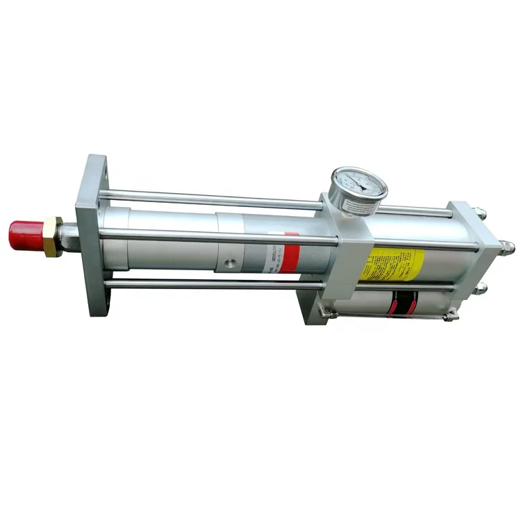 

High speed small bore long stroke air hydraulic cylinder