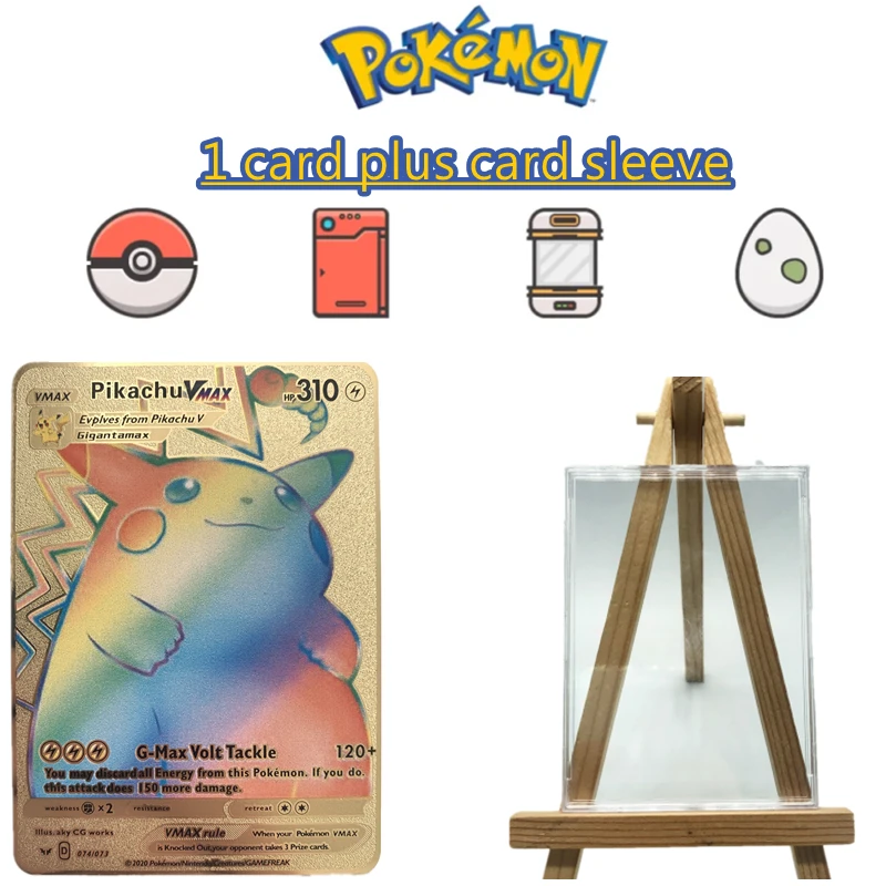 

Металлические Карты GX Mewtwo Аниме Покемон карты Пикачу игра битва коллекционные карты Модель карточки детские подарки