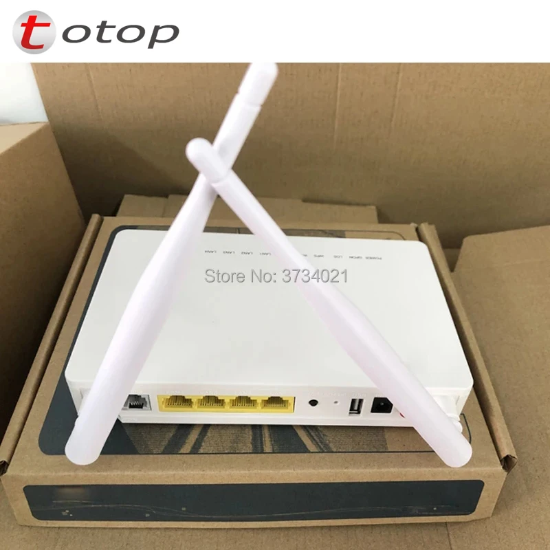 Бесплатная доставка 10 шт. F660 V8 GPON ONU Wifi ONT 1GE + 3FE 1USB 1TEL 5Dbi Внешний 100% новое