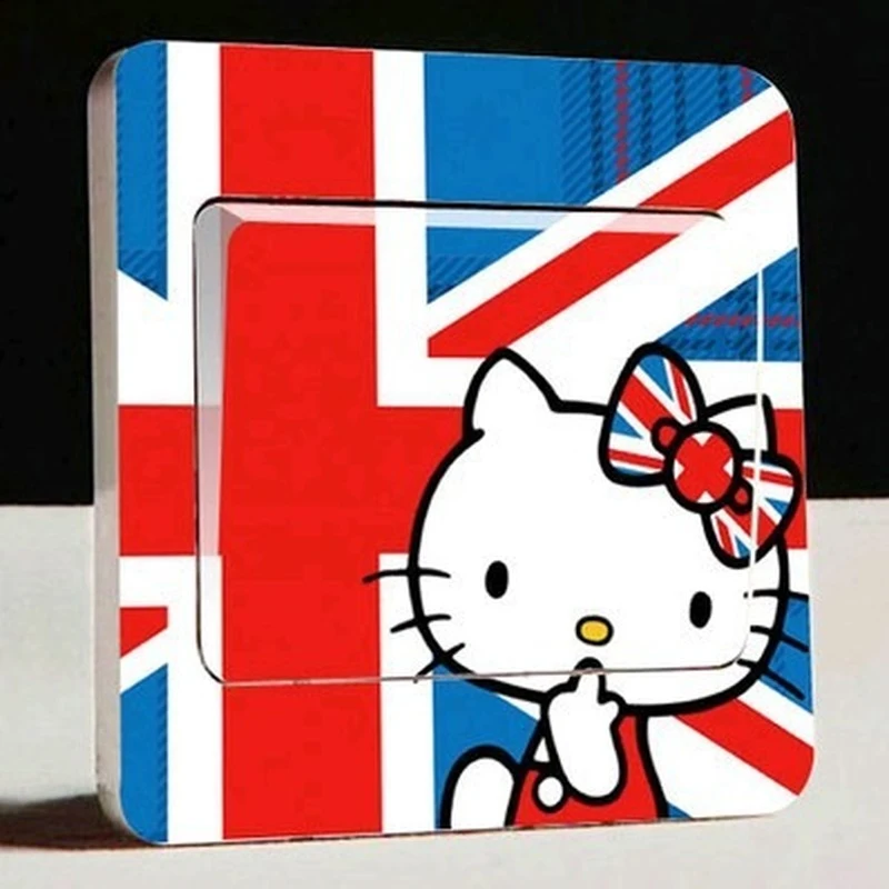 Милые наклейки Hello Kitty с переключателем модные Мультяшные Декор для дома и