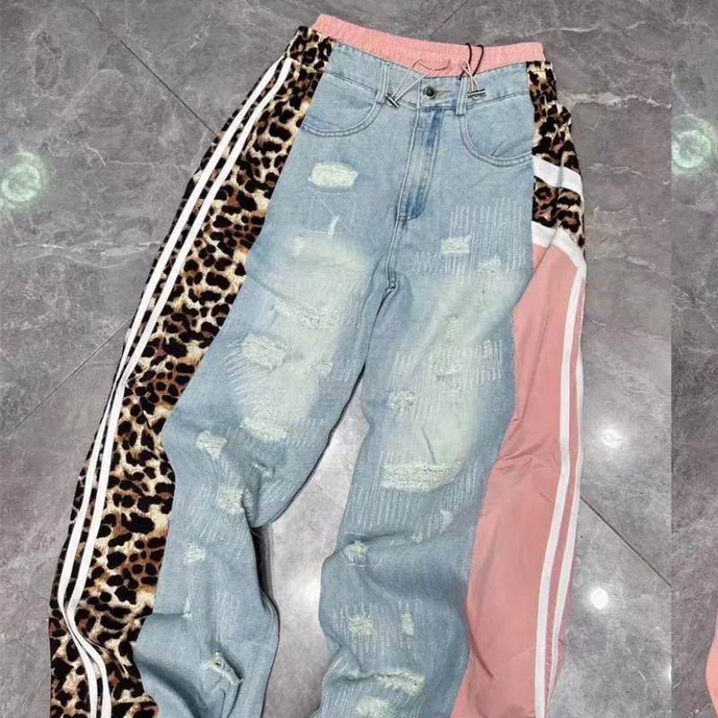 Европейские товары модные брендовые джинсы для женщин весна-лето 2024 прямые