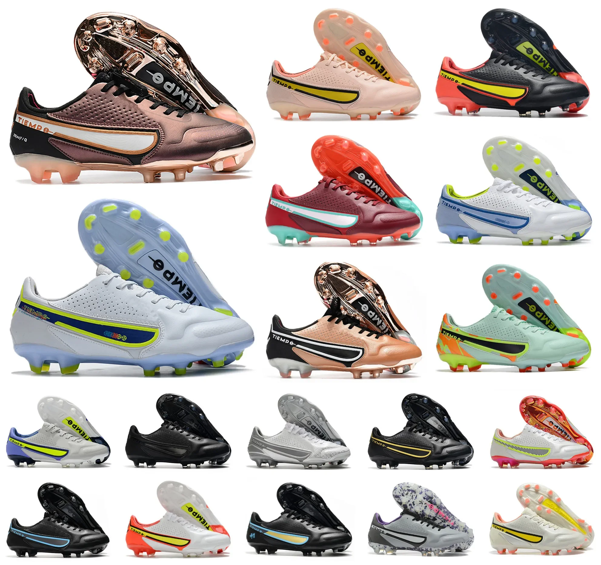 

Men Soccer Shoes Tiempo Legend IX 9 Elite FG Football 2 9th 9S Low Ankle Boots Cleats US65-11