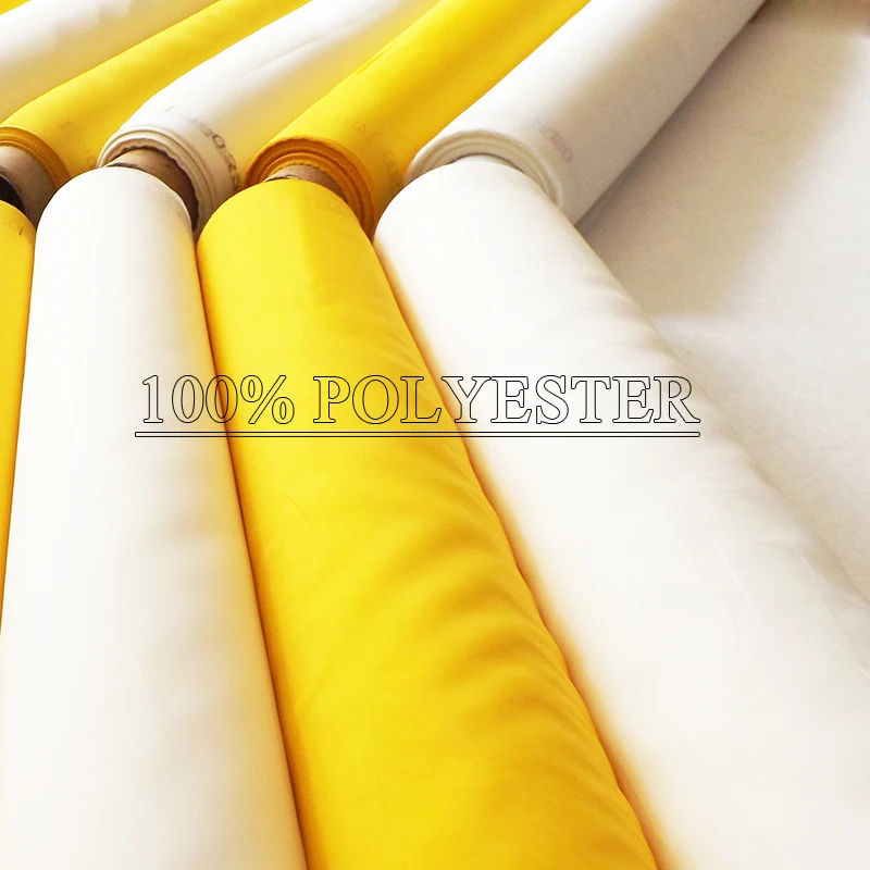 

Free Shipping! High Tension Low Elasticity 39T 100um 127cm 50M Polyester Screen Printing Mesh White