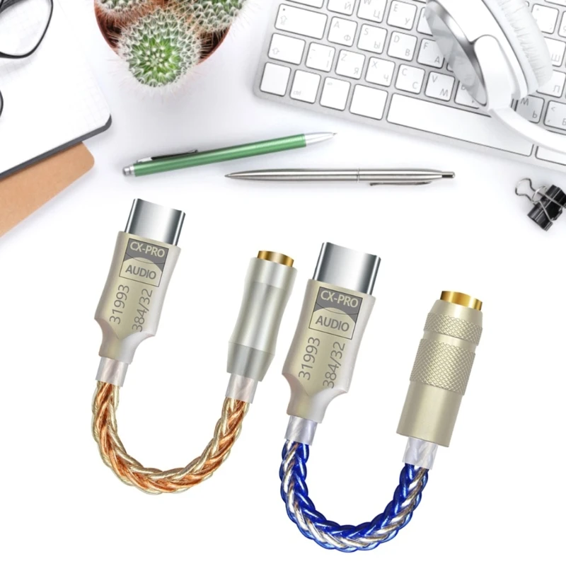 Адаптер USB C ЦАП 32 бит 384 кГц на декодеры 3 5 мм с чипом CX31993 для наушников