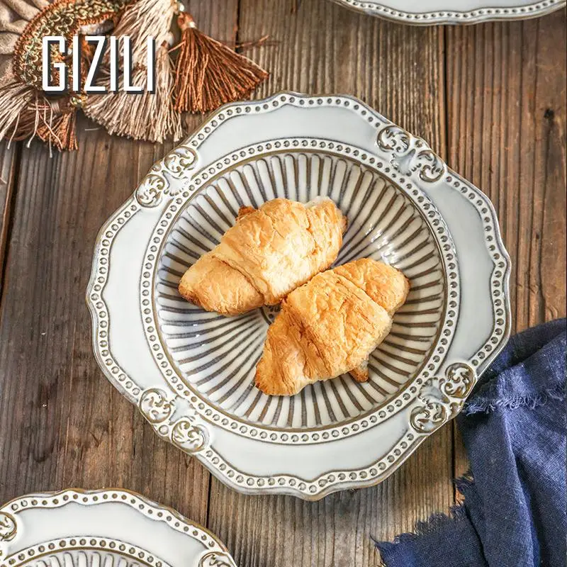 Набор тарелок для французского ужина Роскошная Посуда набор в стиле ретро