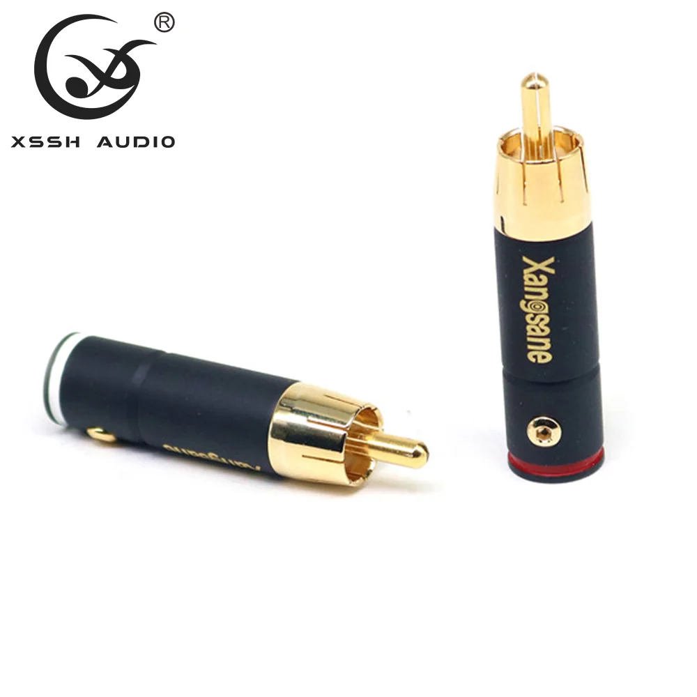 

4/8 шт. адаптер YIVO XSSH Lotus Jack Hifi OEM ODM аудио и видео латунный позолоченный сигнальный кабель «сделай сам» провод штекер RCA разъем