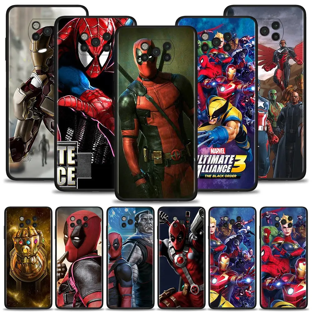 

For Xiaomi POCO X3Pro NFC X3GT M3 M4 Pro F3 Case for mi Note 10Lite Cover 12 Pro 12X Coque Marvel Ultimate Alliance Characters