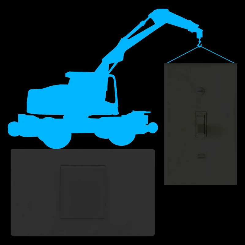 Наклейка блестящая для детской комнаты настенный выключатель холодильника