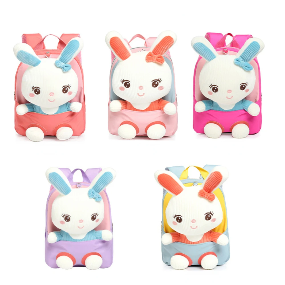 Cartoon Plush Children's Backpack Kindergarten Baby Light Schoolbag Baby Schoolbag Preschool Backpack  Handbags Kids Backpack