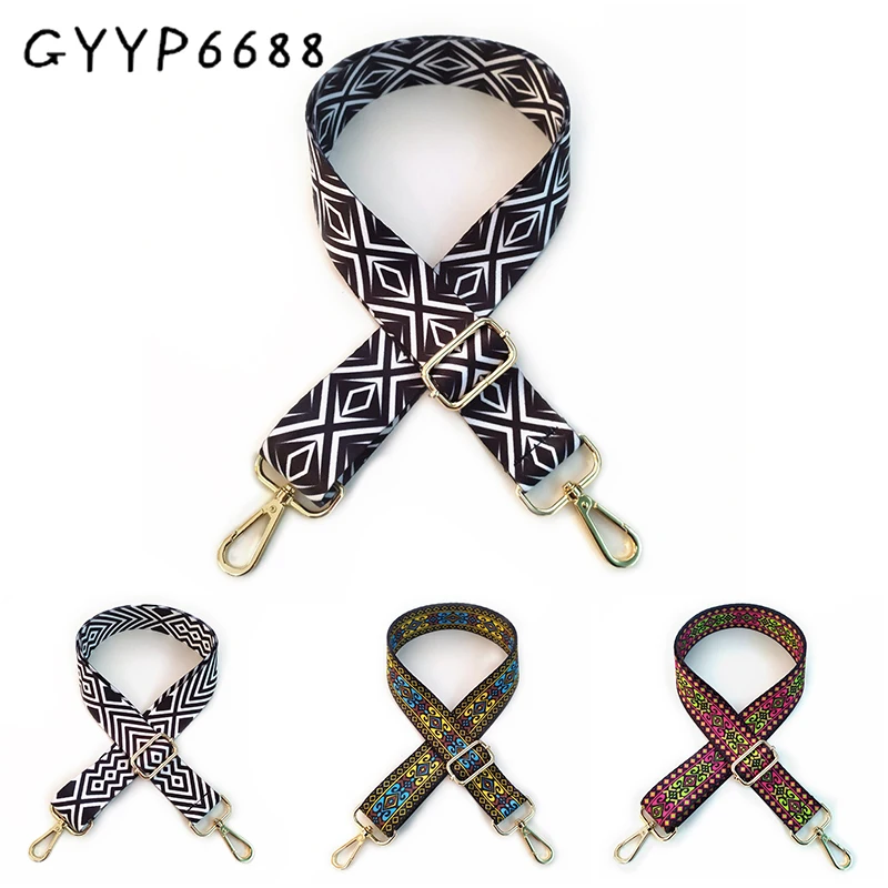 

1-4pcs Up to130cm Width 3.8cm Adjustable Colorful Terylene Straps Hanging Tote Bags Woman Decorative Accessories Canvas Handles