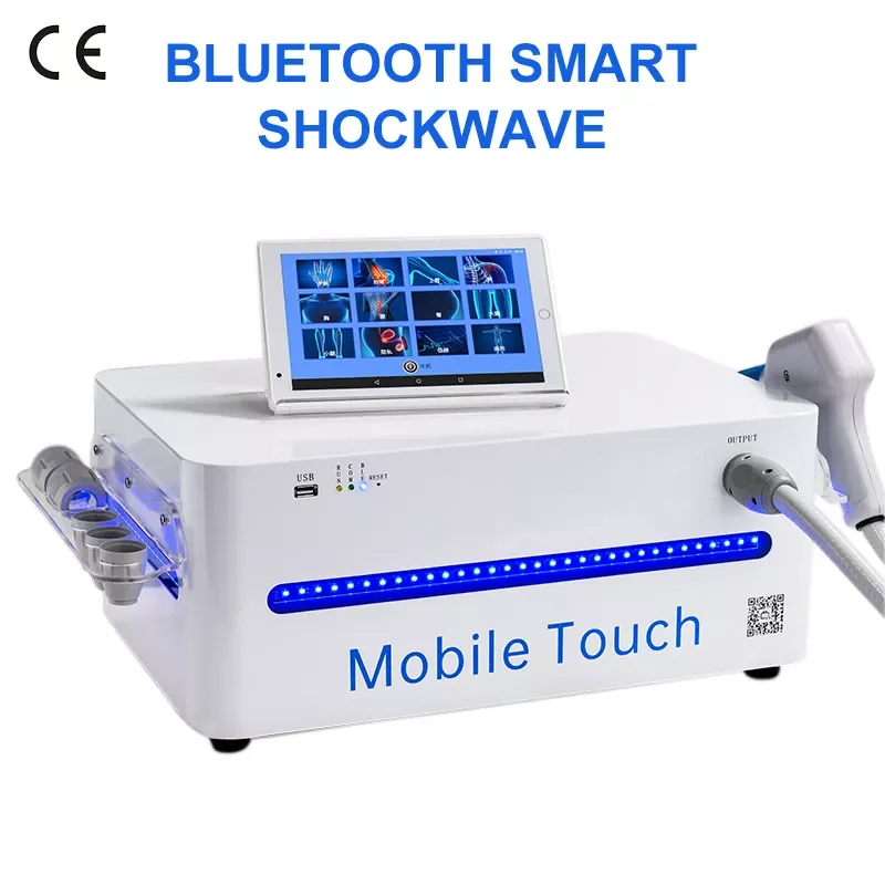 

2021 NEW Blue Tooth Touch Screen 10 bar Radial Air Pressure Shockwave ED Therapy ESWT Shockwave Therapy Machine