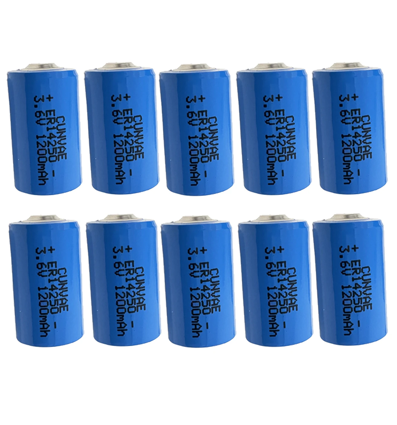 10PCS 1/2AA 3.6 Volt 14250 LS14250 ER14250 TL-5902 1200mAh PLC Equipment NC Machine Gas Water Meter Probe Lithium Batteries