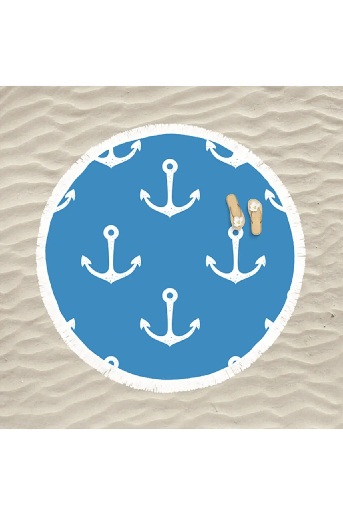 

Beach Towel Anchor Figured Special Design tassel Round Beach Towel For Bathing Beach Towel For Bathing Pool Spa Gym Bath Towel