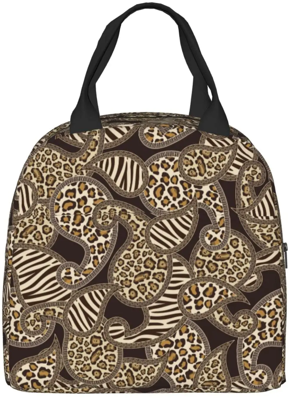 

Animal Skin Lunch Box Insulated Lunch Bags for Women/Men Paisley Style Reusable Lunch Tote Bags, Perfect for Office /Picnic