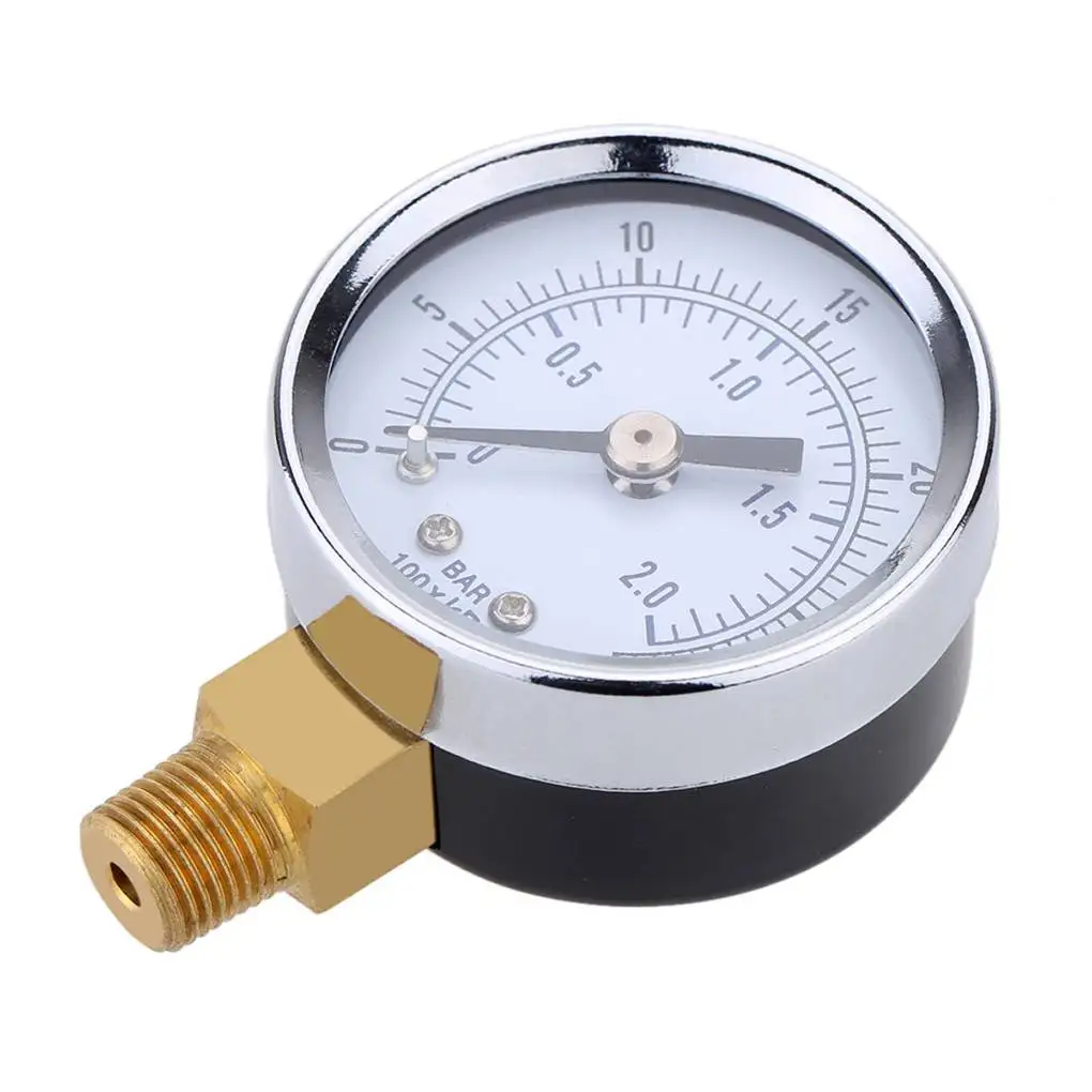 

Mini Hydraulic Pressure Gauge 0-30PSI 0-2bar Double Scale Manometer Oil Water Pressure Gauge Air Compressor Hydraulic Pressure