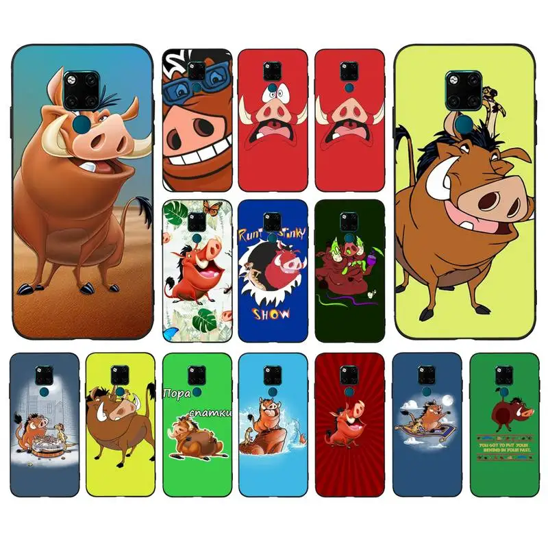 

Disney The Lion King Pumbaa Phone Case for Huawei Mate 20 10 9 40 30 lite pro X Nova 2 3i 7se