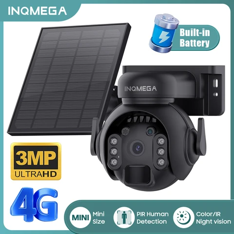 IP-камера INQMEGA 3 Мп с Wi-Fi, солнечной панелью и датчиком присутствия