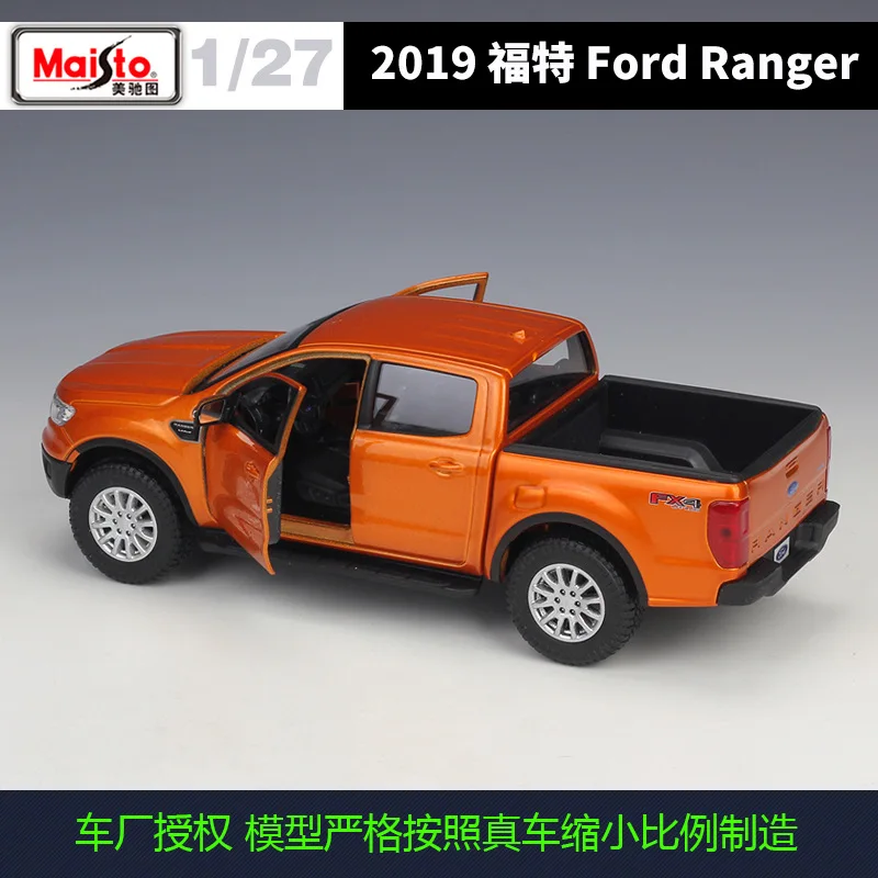Пикап Maisto 1:27 Ford Ranger 2019 литой автомобиль из сплава игрушечные автомобили