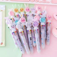 220pcs cute sequin easter bunny 10 colors ballpoint pen kawaii retractable rollerball pen gift school office stationery