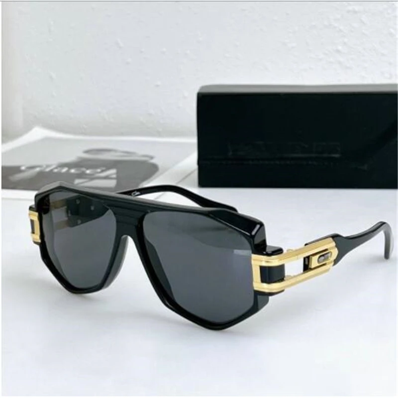 KAPELUS  Woman in retro black big frame sunglasses Designer Brand Glasses Included Box Unisex Casual Sunshade Mirror
