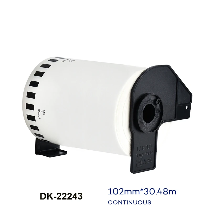 

compatible 2 rolls DK-22243 102mm x30.48m label roll tape dk-2243 dk2243 for label printer sticker dk22243