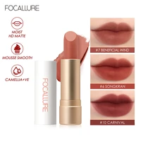 focallure 12 colors lipstick waterproof long lasting matte shimmer mental nude glitter lipgloss lip tint makeup