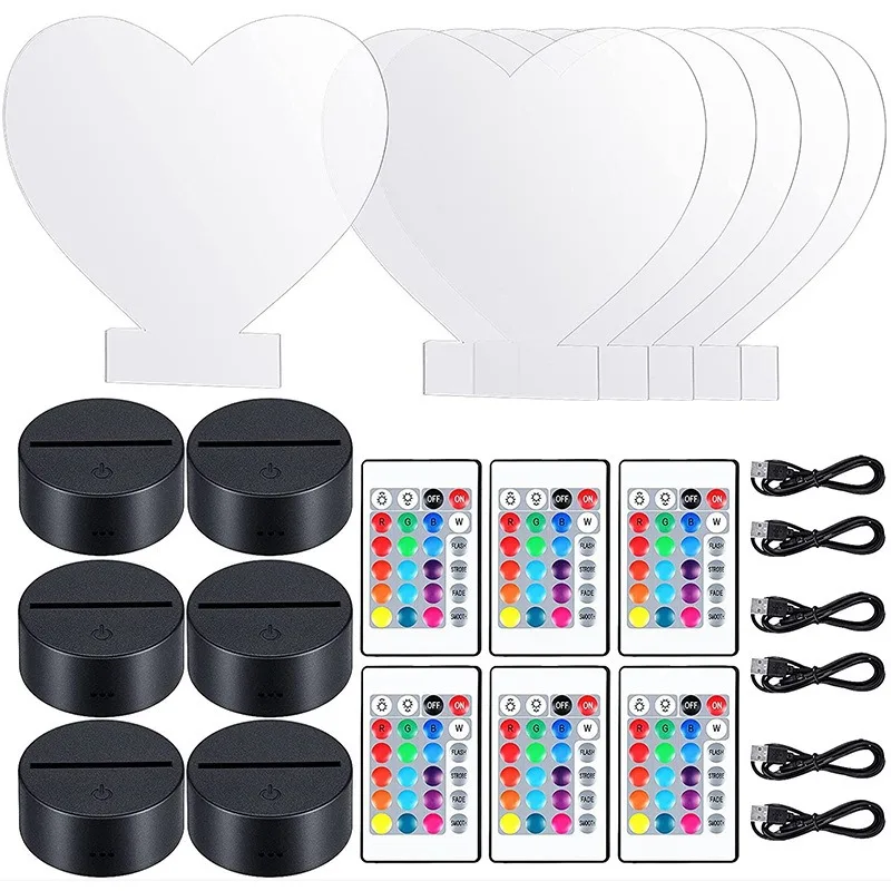 Основа для светодиодной лампы 3D с акриловым листом основа ночного