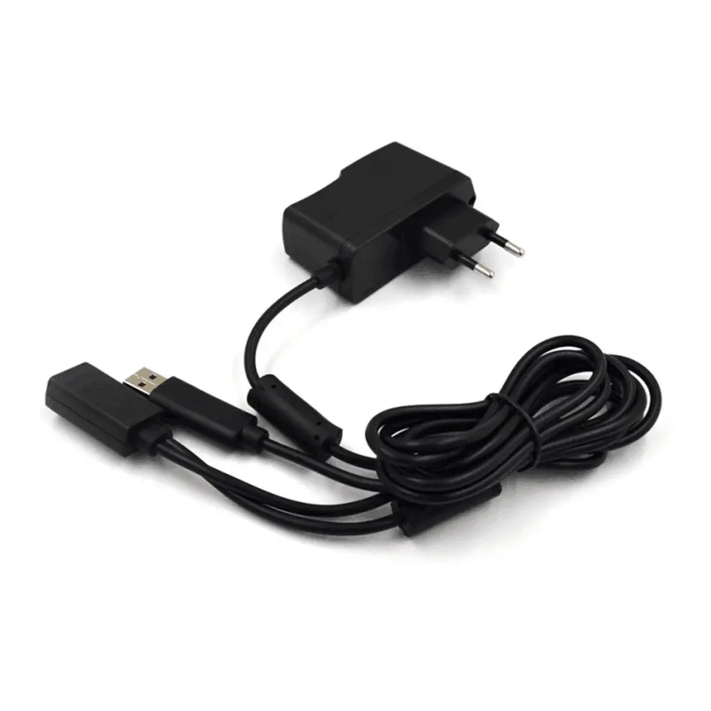 110-240V AC Adapter Power Supply Cord USB Converter Cable Portable 1-to-2 Power Adapter for Xbox 360 Kinect Sensor Microsoft