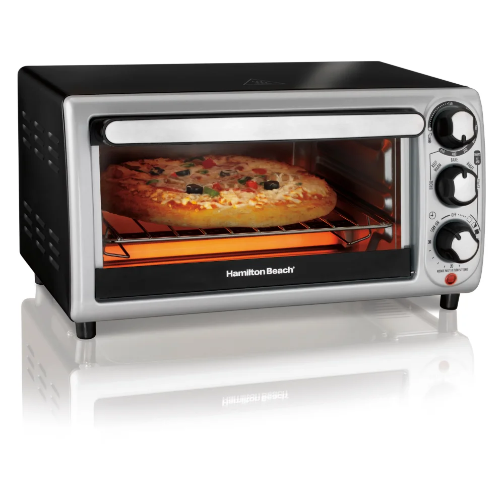 

4 Slice Toaster Oven, Silver, 31142 Bread Maker Breakfast Machine