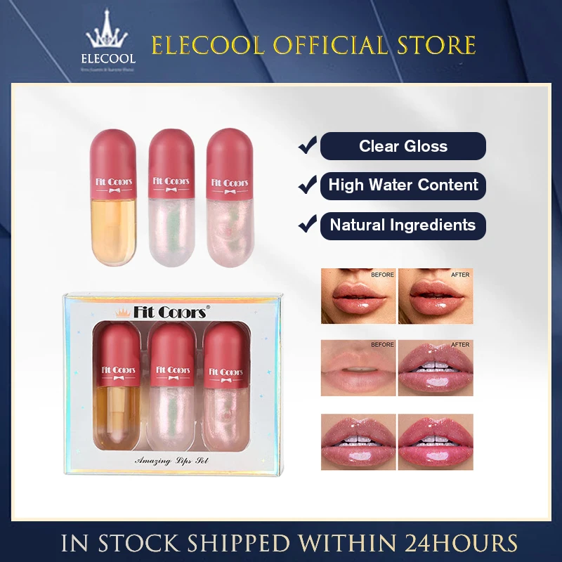 

Crystal Jelly Lip Gloss Capsule Lip Plumper Glossy Transparent Moisturizing Clear Reduce Lip Wrinkles Lip Care Lip Tint Makeups