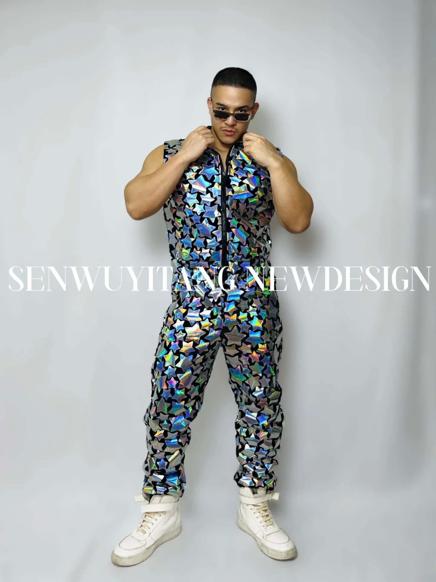 Сексуальный клубный ночной клуб мужской танцевальный костюм пурпурная