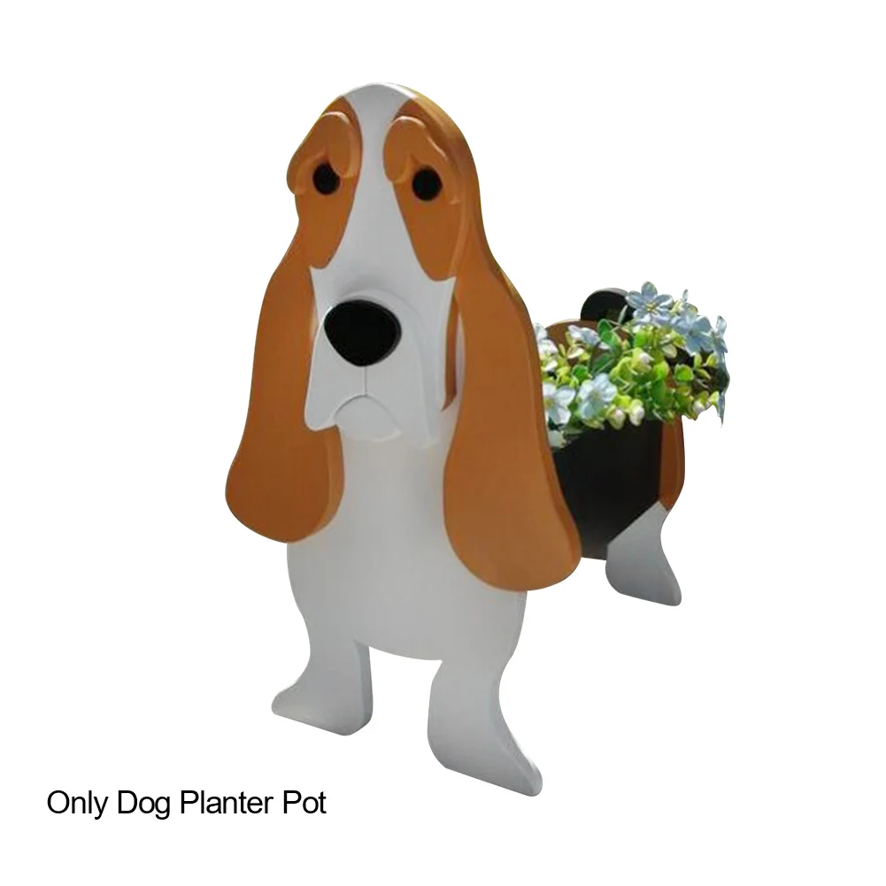 

Balcony Office Yard Bar Garden Decor Herbs Dog Planter DIY Craft Cartoon Shape Flower Pot Ornaments Detachable Wear Resistant
