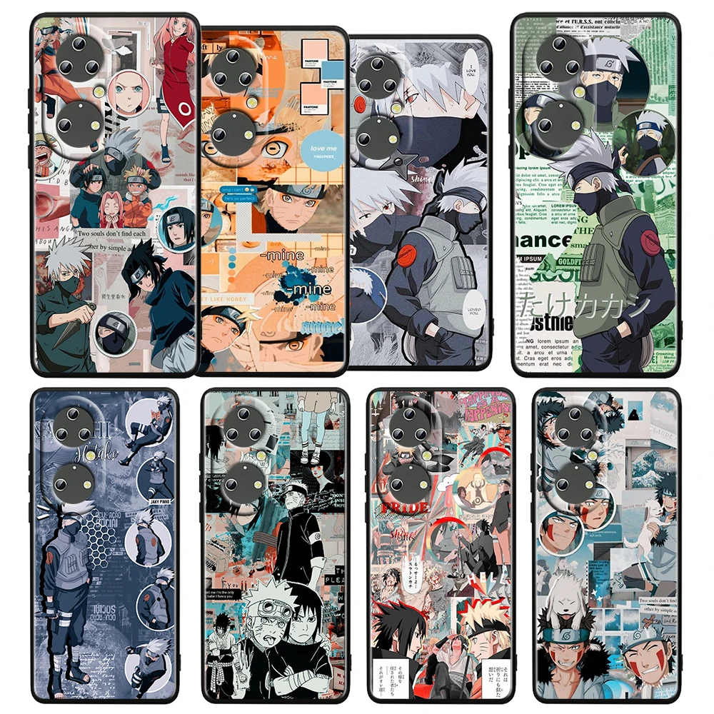 

Anime Japan Naruto For Huawei P50 P20 P30 P40 5G P10 Pro Lite E Plus P9 Lite Mini Silicone Soft TPU Black Phone Case Cover Capa